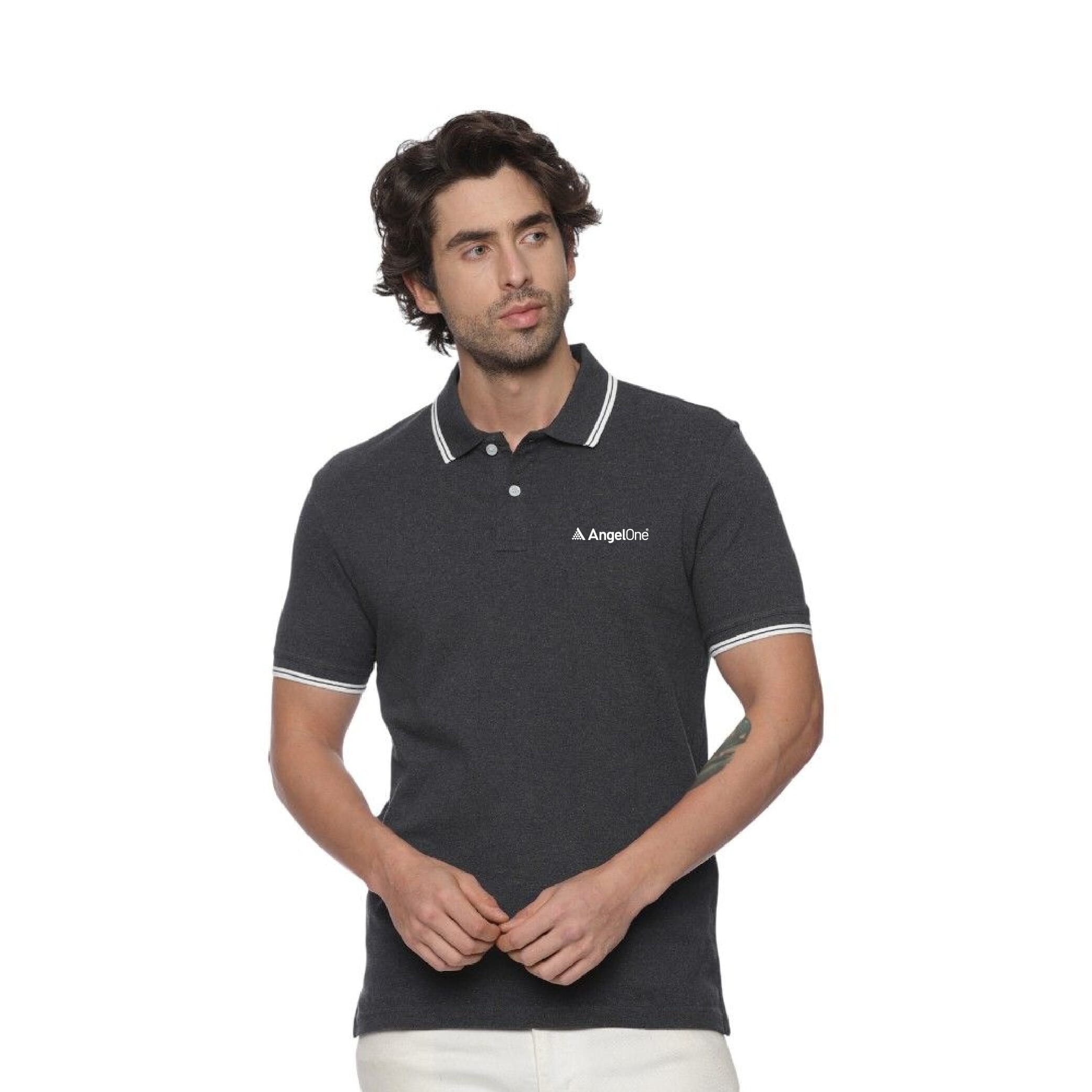 Allen Solly Polo T-shirt Men- Charcoal Grey